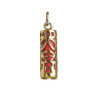 Pendentif Tiki Polynésien corail sagesse plaqué or - 23 MM  - Bijouterie La Petite Française