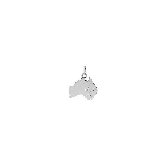 Pendentif carte Australie Or 9 carats gris  - La Petite Française