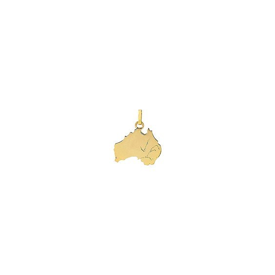 Pendentif carte Australie Or 18 carats jaune  - La Petite Française