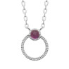 Collier anneau d'argent et améthyste  - Bijouterie La Petite Française