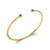 Bracelet jonc ouvert plaqué or et améthyste  - Bijouterie La Petite Française