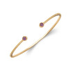 Bracelet jonc ouvert plaqué or et améthyste  - Bijouterie La Petite Française