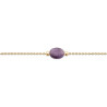 Bracelet plaqué or et améthyste ovale 8 MM  - Bijouterie La Petite Française
