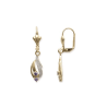 Boucles d'oreilles dormeuses améthyste plaqué or  - Bijouterie La Petite Française