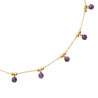 Collier Yanette améthyste plaqué or  - Bijouterie La Petite Française
