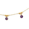 Collier Yanette améthyste plaqué or  - Bijouterie La Petite Française