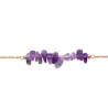 Bracelet Pacifica améthyste plaqué or  - Bijouterie La Petite Française