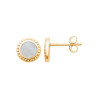 Boucles d'oreilles Aretemoe nacre plaqué or  - Bijouterie La Petite Française