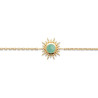 Bracelet soleil aventurine plaqué or   - Bijouterie La Petite Française