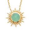 Collier soleil aventurine plaqué or   - Bijouterie La Petite Française