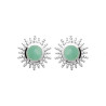 Boucles d'oreilles soleil aventurine argent  - Bijouterie La Petite Française