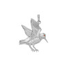 Pendentif bécasse grenat et argent  - Bijouterie La Petite Française