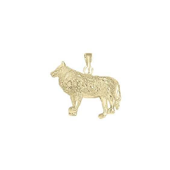 Pendentif loup or 18 carats jaune  - La Petite Française