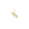 Pendentif loup hurlant plaqué or  - La Petite Française
