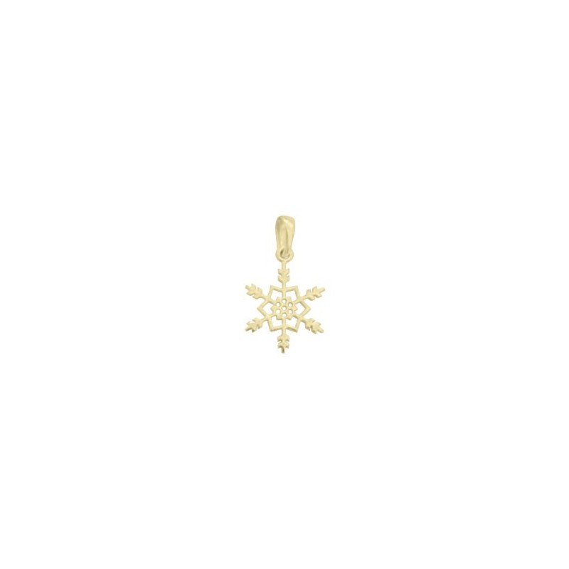 Pendentif étoile des neiges Or 18 carats jaune - 23 MM  - Bijouterie La Petite Française