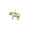 Pendentif boeuf Charolais plaqué or - 25 MM  - Bijouterie La Petite Française