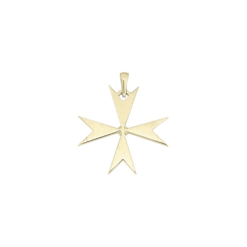 Croix de Malte Or 9 carats jaune - 32 MM  - La Petite Française