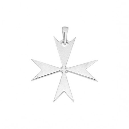 Croix de Malte Or 9 carats gris - 32 MM  - La Petite Française