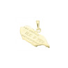 Pendentif carte Ile d'Yeu plaqué or  - La Petite Française