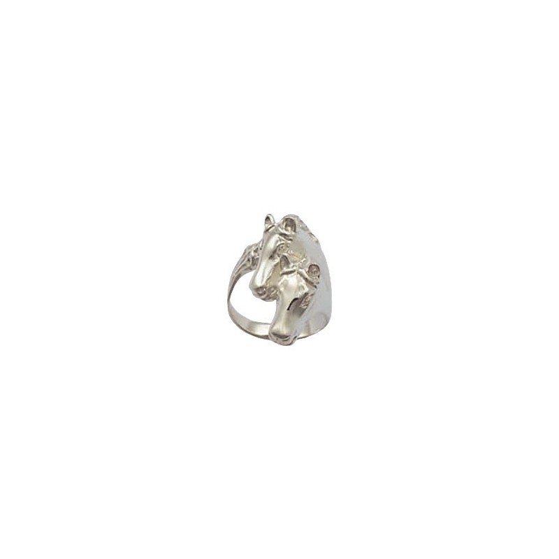 Bague chevaux Or 18 carats gris - 25 MM  - La Petite Française