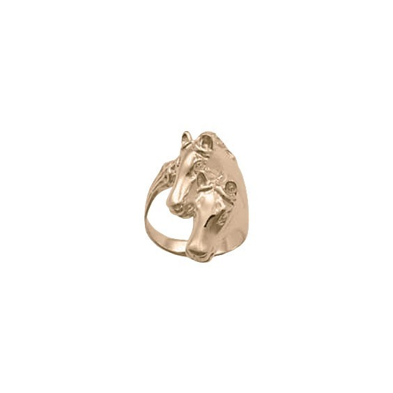 Bague chevaux Or 18 carats rose - 25 MM  - La Petite Française