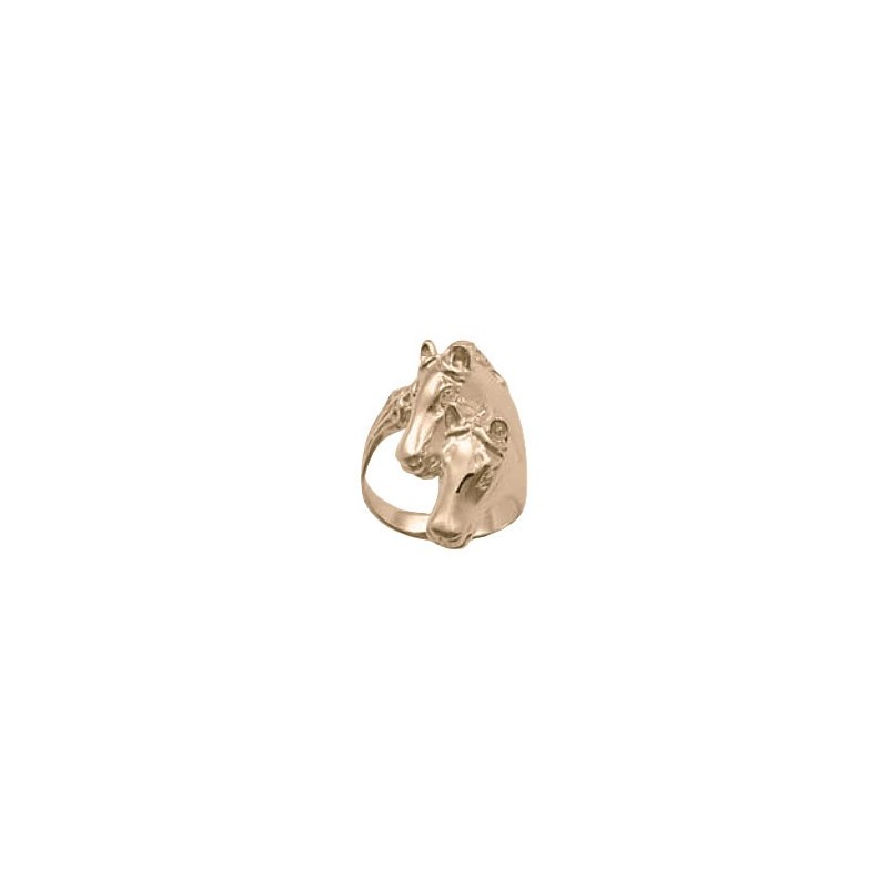 Bague chevaux Or 18 carats rose - 25 MM  - La Petite Française