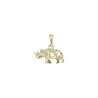 Pendentif Rhinocéros en Plaqué Or  - La Petite Française