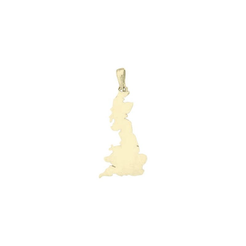 Pendentif carte Grande-Bretagne Or 14 carats jaune  - Bijouterie La Petite Française