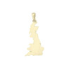 Pendentif carte Grande-Bretagne plaqué or  - Bijouterie La Petite Française