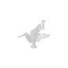 Pendentif oiseau bécasse argent  - Bijouterie La Petite Française