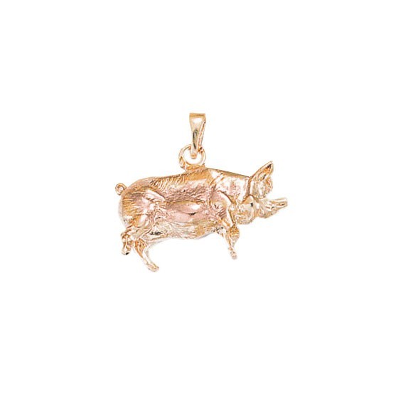 Pendentif cochon plaqué Or rose  - Bijouterie La Petite Française