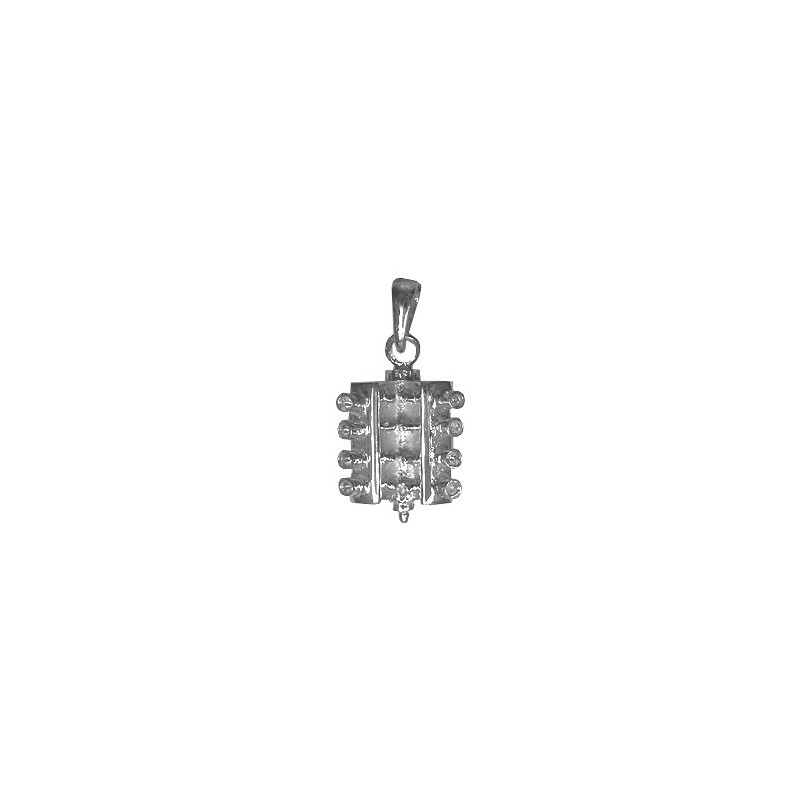 Pendentif Moteur V8 Or 18 carats gris  - Bijouterie La Petite Française