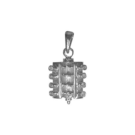 Pendentif Moteur V8 Or 18 carats gris  - Bijouterie La Petite Française