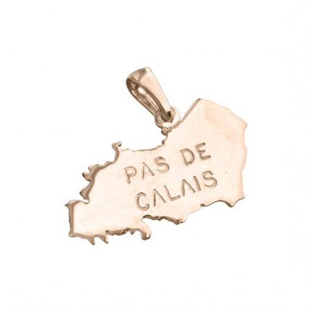 Pendentif carte Pas de Calais plaqué Or rose  - Bijouterie La Petite Française