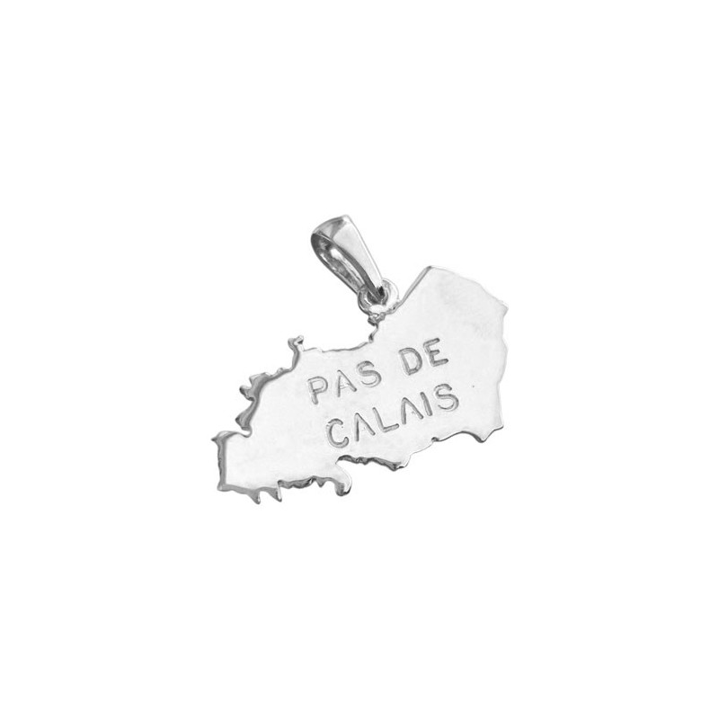 Pendentif carte Pas de Calais argent  - Bijouterie La Petite Française