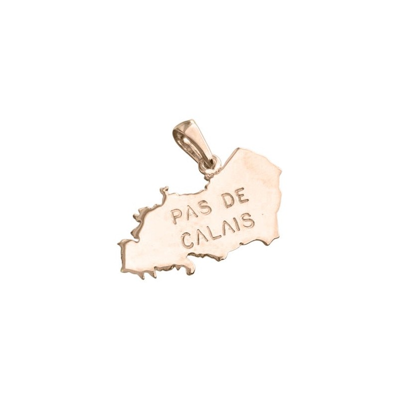 Pendentif carte Pas de Calais Or 18 carats rose  - Bijouterie La Petite Française
