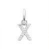 Pendentif lettre X argent et zirconiums - 10 MM  - Bijouterie La Petite Française