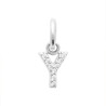 Pendentif lettre Y argent et zirconiums - 10 MM  - Bijouterie La Petite Française