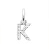 Pendentif lettre K argent et zirconiums - 10 MM  - Bijouterie La Petite Française