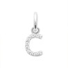 Pendentif lettre C argent et zirconiums - 10 MM  - Bijouterie La Petite Française