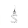 Pendentif lettre S argent et zirconiums - 10 MM  - Bijouterie La Petite Française