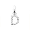 Pendentif lettre D argent et zirconiums - 10 MM  - Bijouterie La Petite Française