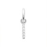 Pendentif lettre I argent et zirconiums - 10 MM  - Bijouterie La Petite Française