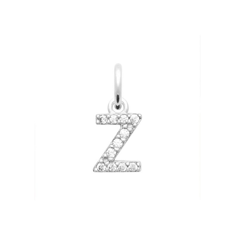 Pendentif lettre Z argent et zirconiums - 10 MM  - Bijouterie La Petite Française