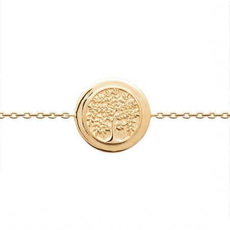 Bracelet médaille arbre de vie plaqué Or  - Bijouterie La Petite Française