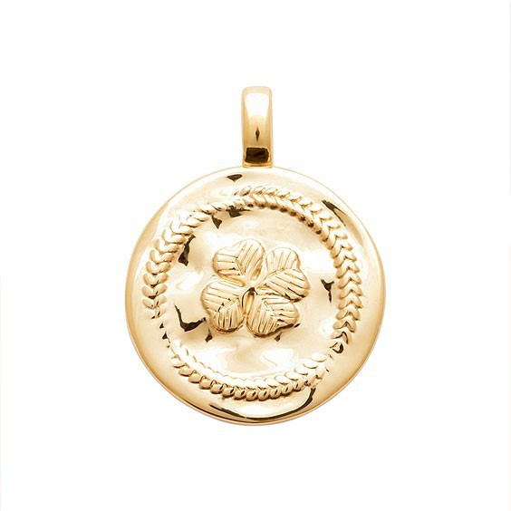 Médaille trèfle 4 feuilles plaqué or  - Bijouterie La Petite Française