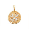 Médaille trèfle 4 feuilles zirconium plaqué or  - Bijouterie La Petite Française