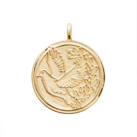 Médaille colombes plaqué or  - Bijouterie La Petite Française
