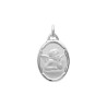 Médaille ange de Raphaël ovale argent rhodié  - Bijouterie La Petite Française