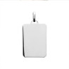 Plaque a personnaliser argent rhodié - 30 x 22 MM  - Bijouterie La Petite Française